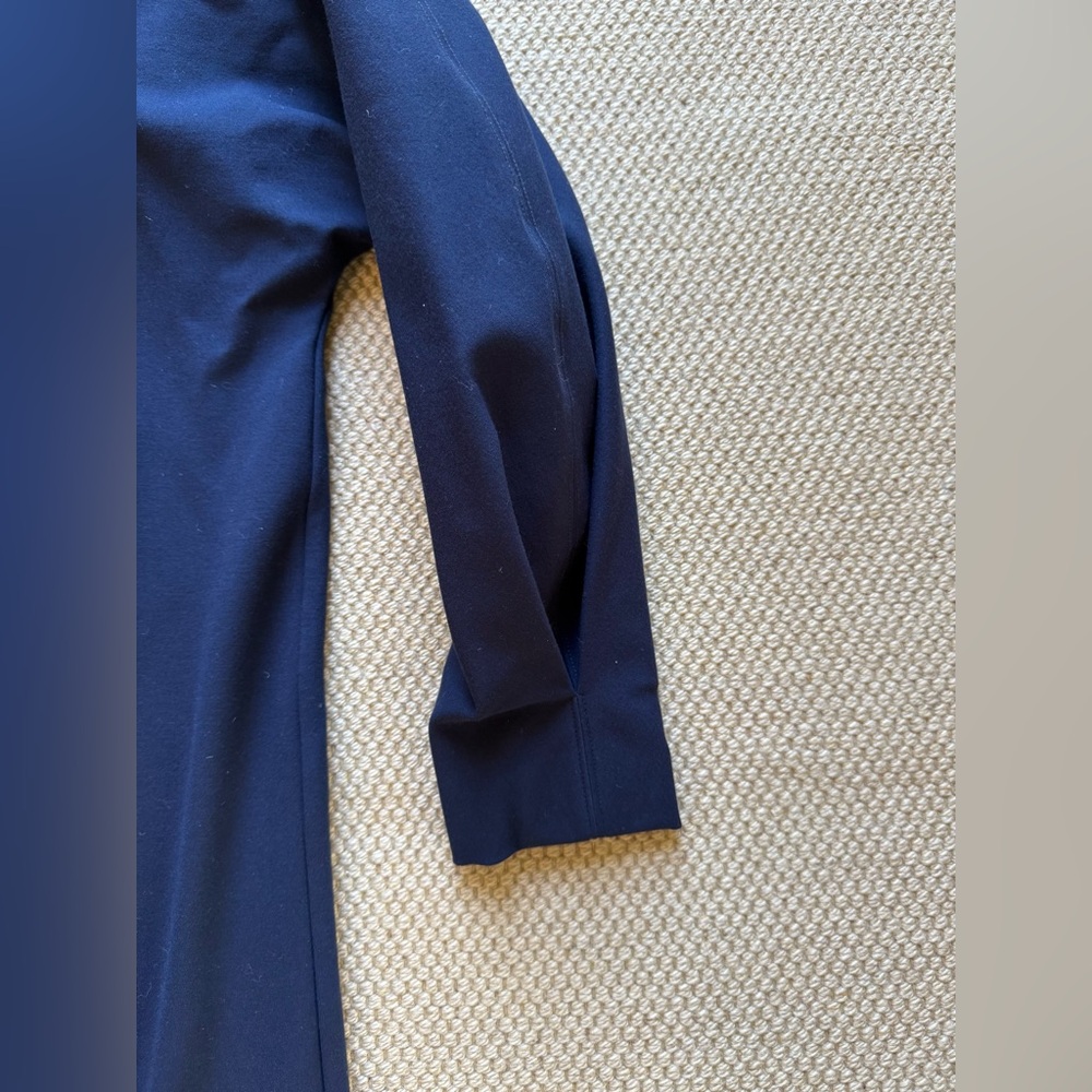 ANN MASHBURN Deep Blue Thick Rayon Dress - size small - - Picture 9 of 10